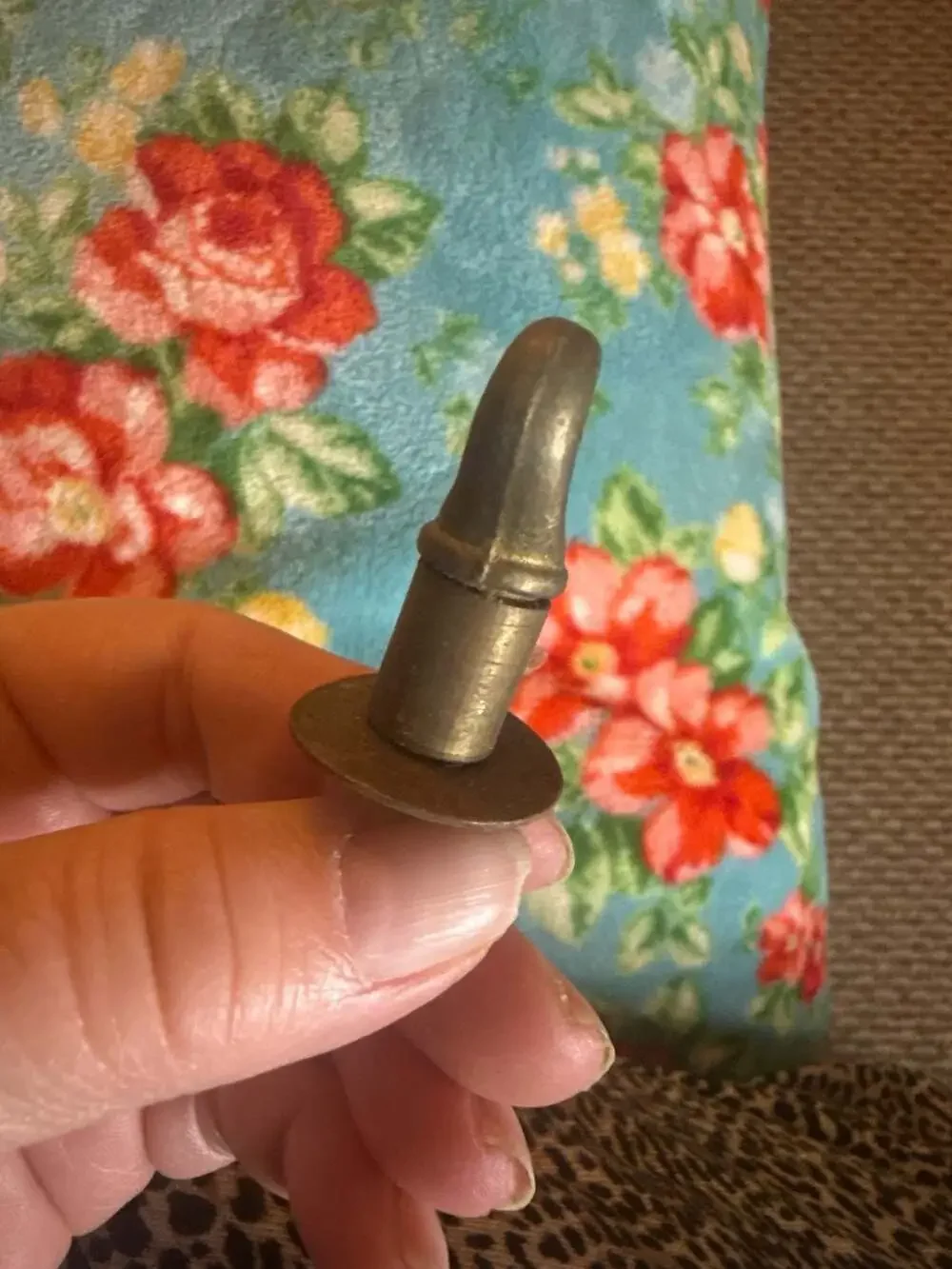 Vintage Cast Brass Ceiling Hook for Hanging Planters or Light Fixtures